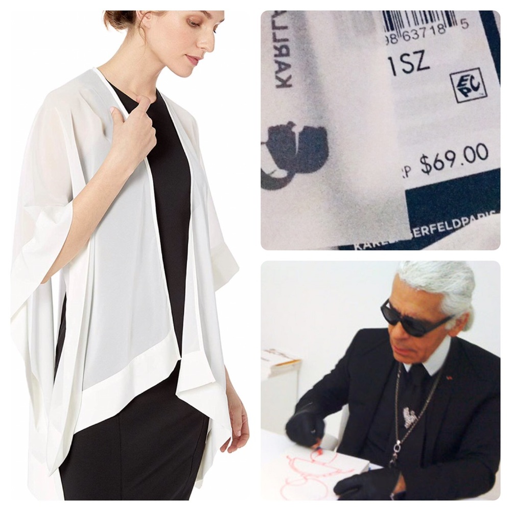 KARL LAGERFELD PARIS Solid Sheer Shawl